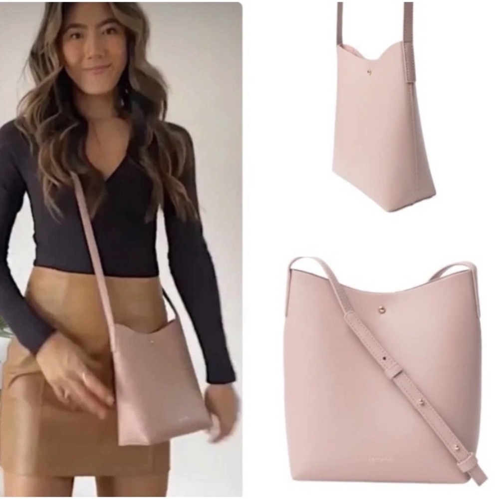 SAMARA Vegan Leather Medium Shoulder Bag in Peony ~ Brand New! $125 Value!! 💖 - Picture 2 of 5
